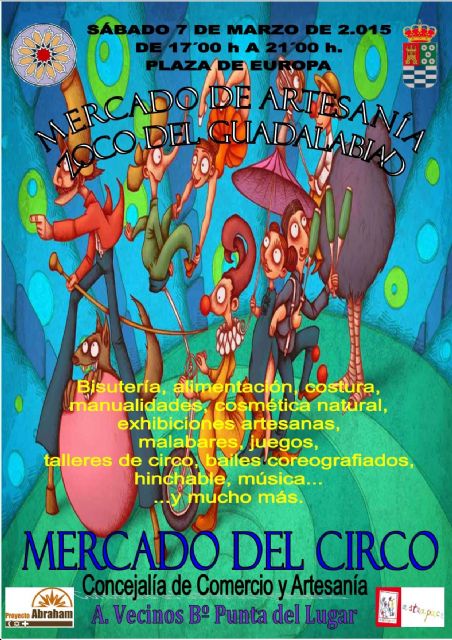 El mercadillo Zoco del Guadalabiad de Molina de Segura estará dedicado al circo el sábado 7 de marzo