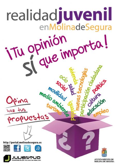 La Concejalía de Juventud realiza un estudio sobre Realidad juvenil en Molina de Segura. ¡Tu opinión sí importa!