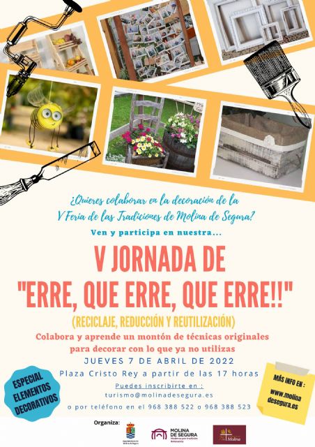 La Concejalía de Artesanía de Molina de Segura organiza la V Jornada ERRE, QUE ERRE, QUE ERRE!! el jueves 7 de abril
