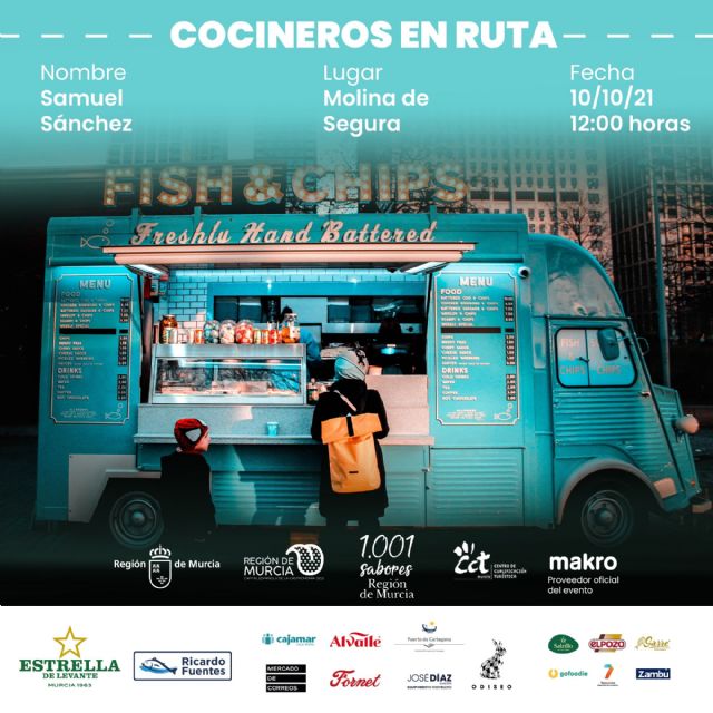 El Ayuntamiento de Molina de Segura participa en Murcia Capital Gastronómica 2021 el domingo 10 de octubre, con la actividad COCINEROS EN RUTA