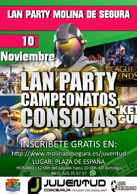 El evento tecnológico MOLINA LAN PARTY 2018 se celebra el sábado 10 de noviembre en la Plaza de España