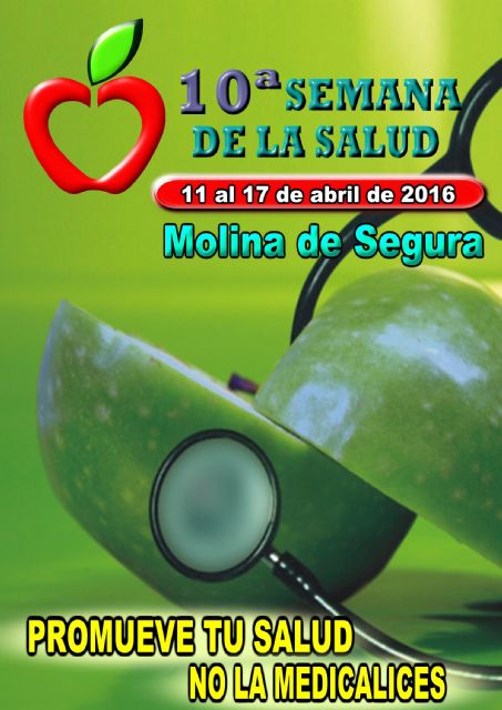 La 10ª Semana de la Salud de Molina de Segura se celebra del 11 al 17 de abril con una amplia oferta de actividades divulgativas