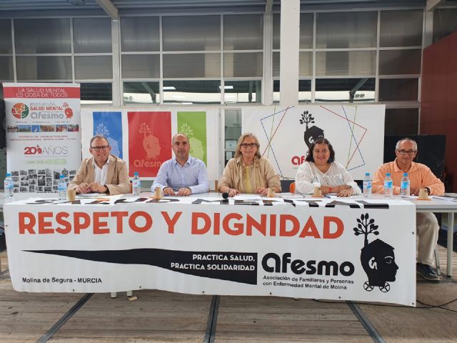 El Ayuntamiento de Molina de Segura participa en el acto conmemorativo del Día Mundial de la Salud Mental 2022, promovido por AFESMO