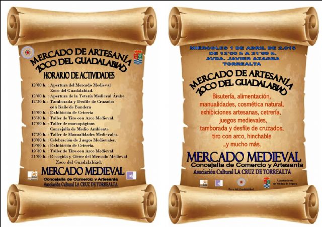 El mercadillo Zoco del Guadalabiad celebra una edición especial el miércoles 1 de abril con motivo del Vía Crucis Viviente de La Torrealta