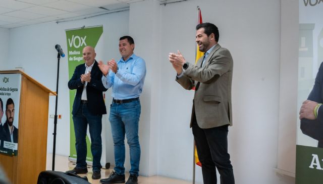 El candidato de VOX a la Alcaldía de Molina de Segura, Antonio Martínez, advirtió que votar Eliseo García Cantó es votar PSOE y votar sanchismo