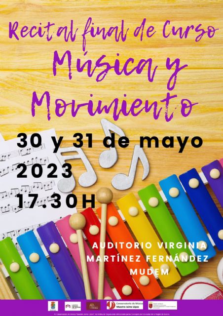 La Escuela Municipal de Música Maestro Jaime López de Molina de Segura ofrecen varias actividades de fin de curso del 30 de mayo al 1 de junio