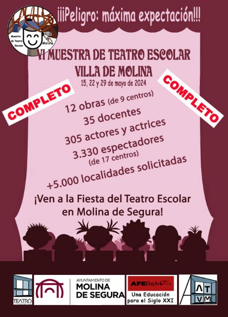 Las muestras de Teatro Joven y Teatro Escolar 2024 se celebran hasta el mes de junio en el Teatro Villa de Molina