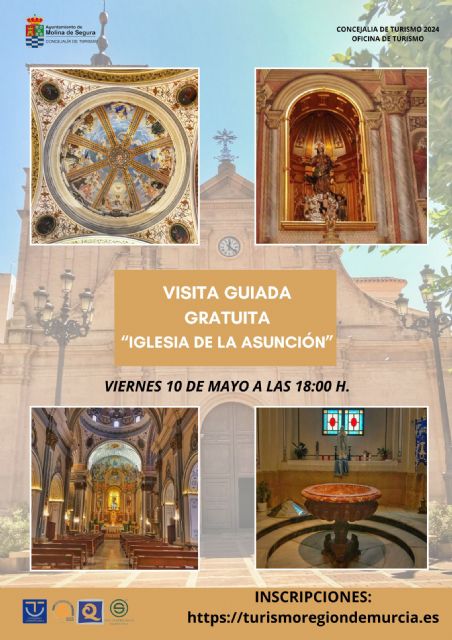 La Concejalía de Turismo de Molina de Segura organiza cinco visitas guiadas gratuitas hasta el mes de junio