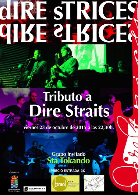 La Sala BMOL de Molina de Segura acoge TRIBUTO A DIRE STRAITS, a cargo de los grupos Dire Strices y Sta Tokando, el viernes 23 de octubre