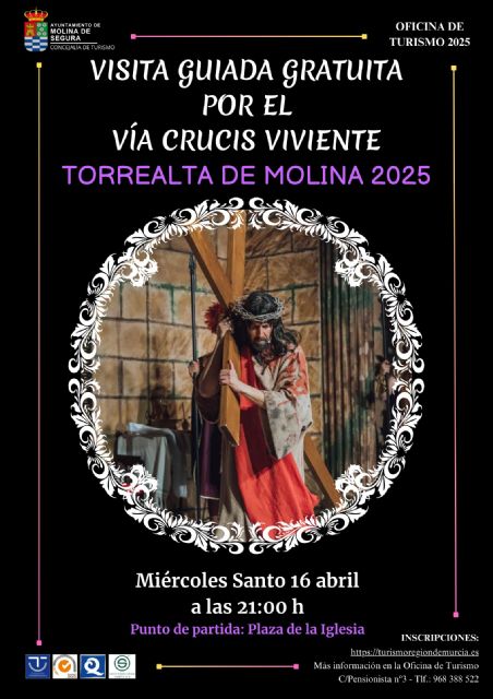 La Concejalía de Turismo organiza la visita guiada gratuita VÍA CRUCIS VIVIENTE DE TORREALTA el Miércoles Santo, día 16 de abril