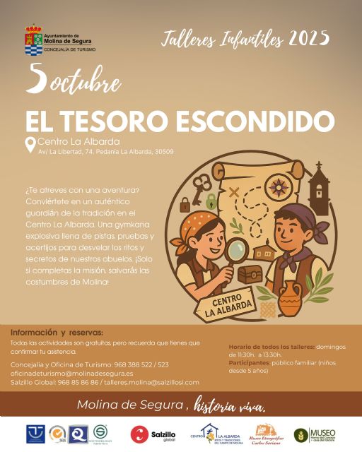 La Concejalía de Turismo organiza el taller El Tesoro Escondido en el Centro de Interpretación La Albarda Ritos y Tradiciones del Campo de Molina el domingo 5 de octubre