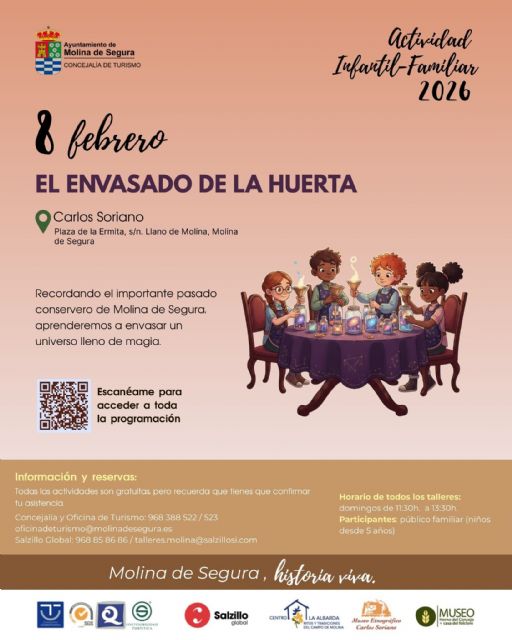 La Concejalía de Turismo organiza la actividad El envasado de la huerta en el Museo Etnográfico Carlos Soriano de la pedanía El Llano el domingo 8 de febrero