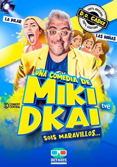 El monólogo MIKI DKAI: Sois maravillosos llega al Teatro Villa de Molina el sábado 9 de mayo