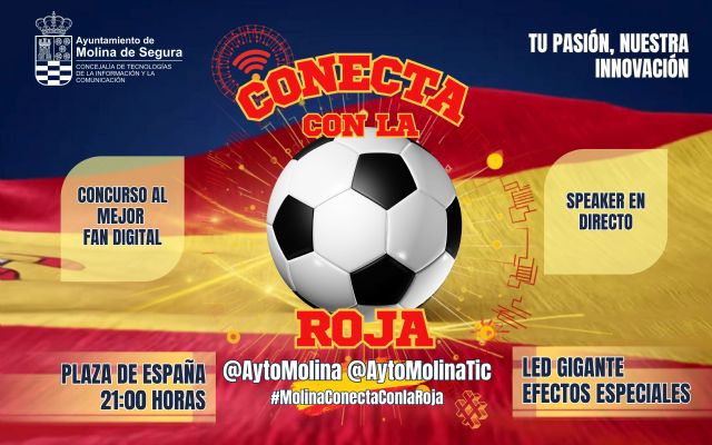 Molina de Segura vibrará este viernes con el partido de cuartos de final del Mundial en una pantalla gigante de más de 20 metros cuadrados en Plaza de Espa&ntilde;a