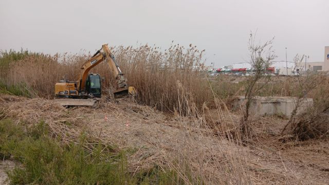 La Confederación Hidrográfica del Segura ejecuta las obras de restauración y laminación en la cañada de Morcillo en Molina de Segura