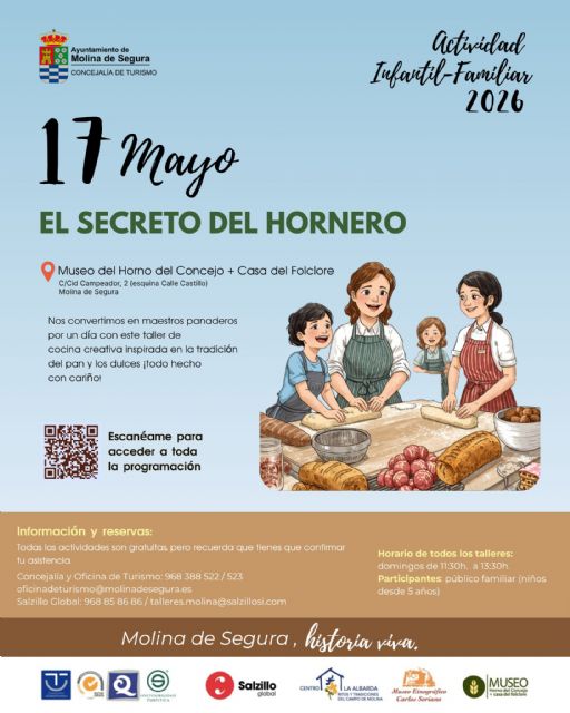 La Concejalía de Turismo organiza la actividad El secreto del hornero en el Museo Horno del Concejo y Casa del Folclore el domingo 17 de mayo