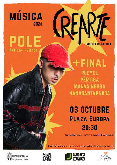 Pleyel, Manva Negra, Pértiga y Nanasantaparda se disputan la final de Música del CREARTE 2026, con Pole como artista invitado