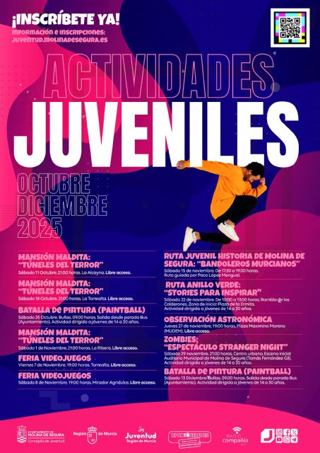 La Concejalía de Juventud de Molina de Segura inicia la programación Actividades Juveniles de octubre a diciembre de 2025
