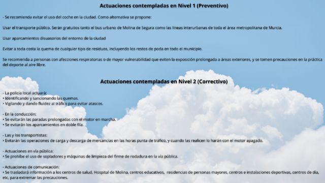 El Ayuntamiento desactiva el nivel 3 Alerta por partículas PM10 en la atmósfera y mantiene activados los niveles 1 Preventivo y 2 Correctivo