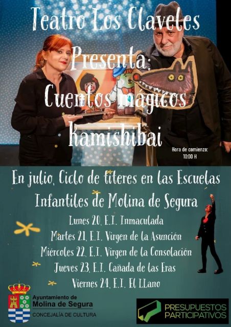 Cuentos mágicos Kamishibai en las escuelas infantiles de Molina de Segura del 20 al 24 de julio