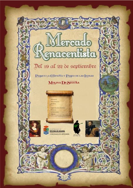 Molina de Segura contará con un Mercado Renancentista del 19 al 22 de septiembre, durante las Fiestas Patronales 2025