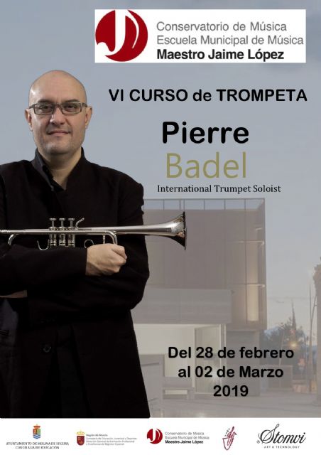 El Conservatorio Profesional de Música Maestro Jaime López de Molina de Segura organiza una Master Class de Trompeta del 28 de febrero al 2 de marzo