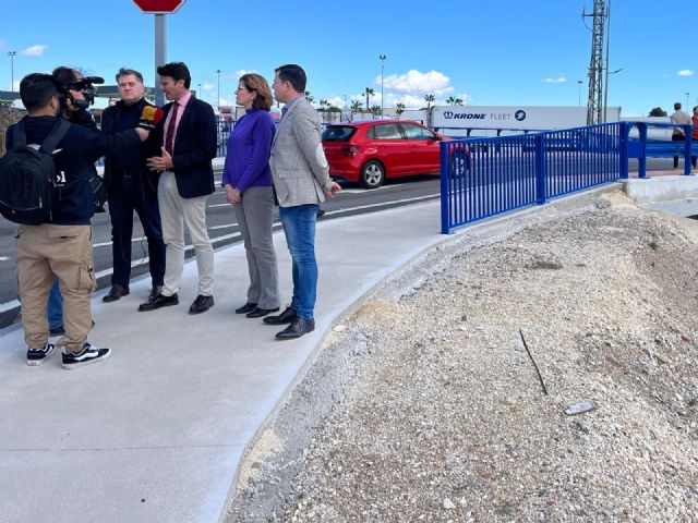 Abierto al tráfico el paso elevado construido sobre la Rambla de Cañada de Morcillo entre La Serreta Este y la Ciudad del Transporte de Molina de Segura