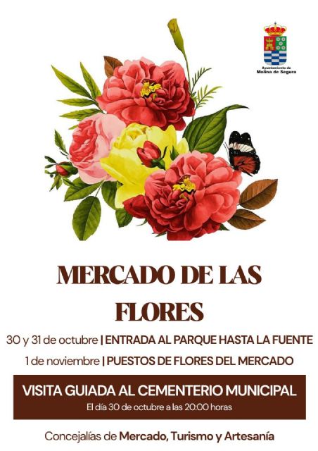El Mercado de las Flores 2025 de Molina de Segura se celebra del 30 de octubre al 1 de noviembre