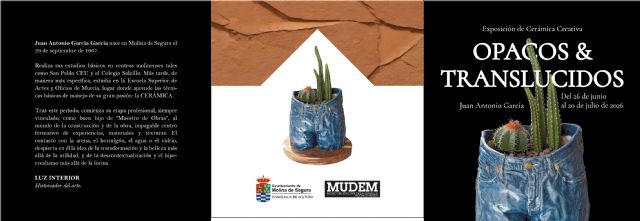 La Sala de Exposiciones del MUDEM acoge la muestra de cerámica creativa OPACOS & TRANSLÚCIDOS, de Juan Antonio García, del 26 de junio al 20 de julio