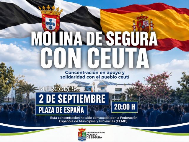 El Ayuntamiento de Molina de Segura se suma a la convocatoria de la FEMP en apoyo y solidaridad con Ceuta