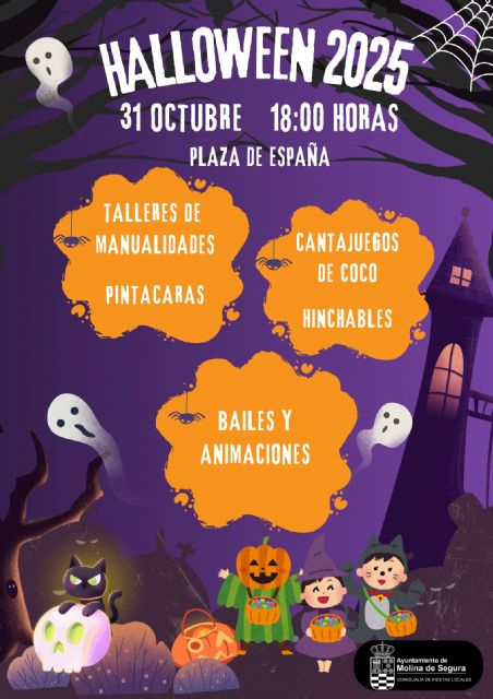 La Fiesta HALLOWEEN 2025 se celebra el viernes 31 de octubre con múltiples actividades en la Plaza de España
