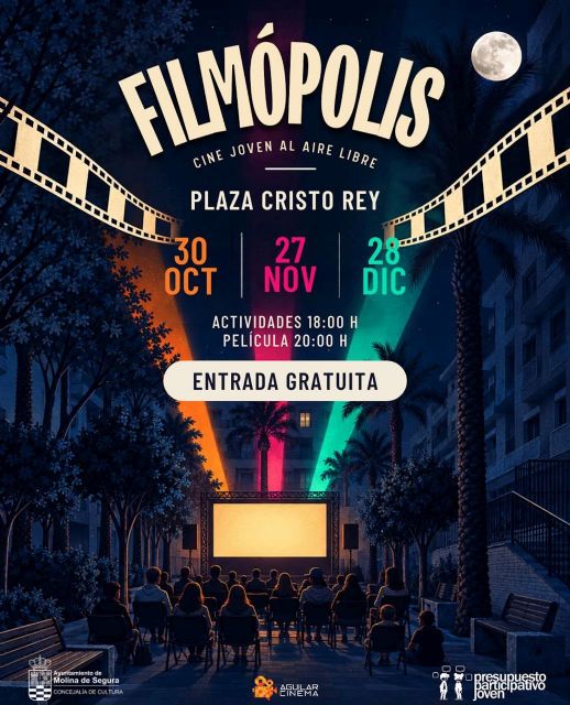 La Concejalía de Cultura de Molina de Segura inicia el programa Filmópolis, de Cine Joven al Aire Libre