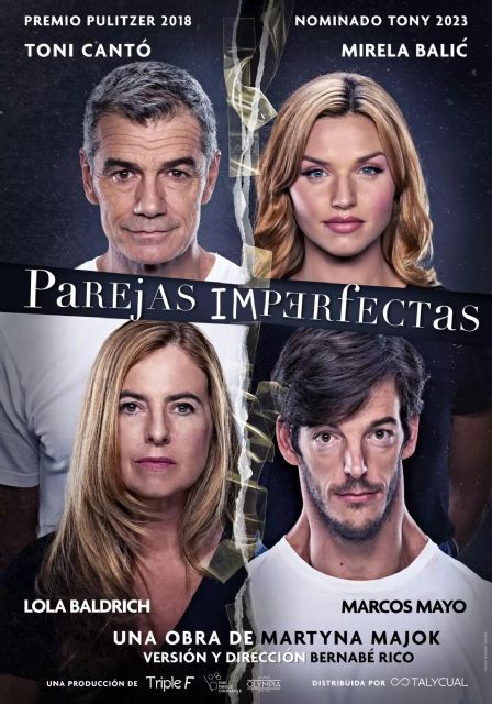 Toni Cantó, Lola Baldrich, Marcos Mayo y Mirela Balic llegan al Teatro Villa de Molina este viernes 28 de noviembre, con la obra 'Parejas Imperfectas'