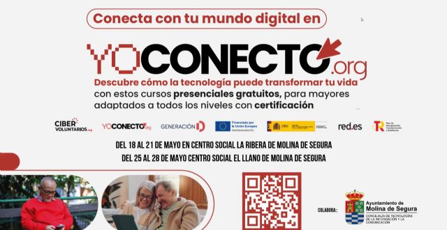 El Ayuntamiento de Molina de Segura continúa su apuesta por la inclusión digital a través del programa gratuito YoConecto en zonas rurales