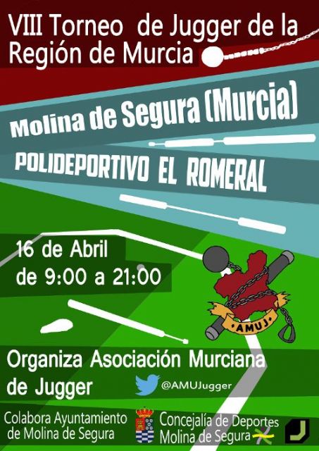 La octava edición del Campeonato Regional de Jugger se celebra en Molina de Segura el miércoles 16 de abril