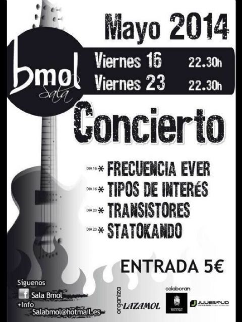 La Asociación de Música de Molina organiza dos conciertos en la Sala BMOL de Molina de Segura los viernes 16 y 23 de mayo