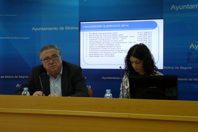 El Ayuntamiento de Molina de Segura liquida el Presupuesto Municipal de 2013 con un superávit de 9.280.394 euros y sale del Plan de Ajuste