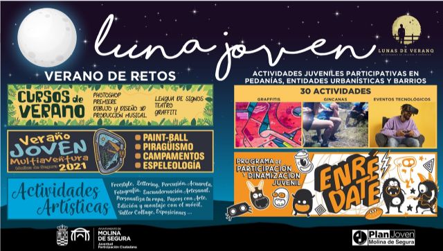 La Concejalía de Juventud de Molina de Segura presenta su programa de verano LUNA JOVEN 2021