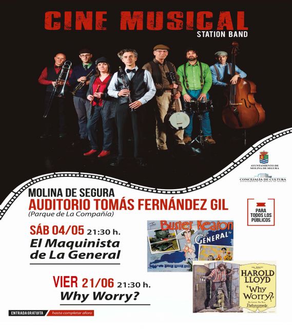La Concejalía de Cultura de Molina de Segura organiza dos espectáculos de cine musical el sábado 4 de mayo y el viernes 21 de junio