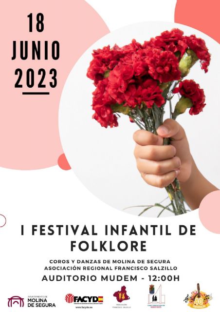 El primer Festival Infantil de Folklore de Molina de Segura se celebra el domingo 18 de junio en el Auditorio Virginia Martínez Fernández