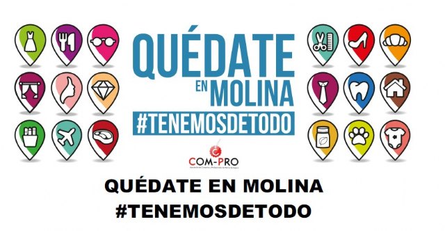 Los comerciantes de Molina de Segura dicen a sus clientes: QUÉDATE EN MOLINA #TEMEMOSDETODO