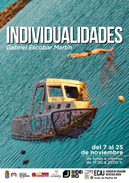 El Espacio de Creación Artística Joven de Molina de Segura acoge la exposición de INDIVIDUALIDADES, de Gabriel Escobar, del 7 al 25 de noviembre