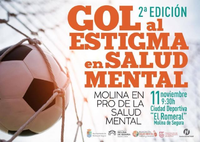 AFESMO y el Ayuntamiento de Molina de Segura organizan la II Jornada Gol al Estigma en Salud Mental el viernes 11 de noviembre