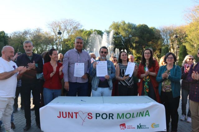 Izquierda Unida, Más Región y Verdes Equo presentan en Molina de Segura un acuerdo de coalición municipal