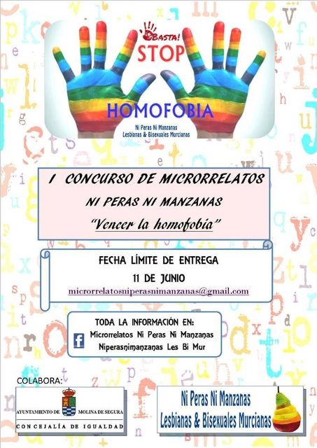 La Concejalía de Igualdad de Molina de Segura colabora en la convocatoria del I Certamen Literario de Microrrelatos Ni Peras Ni Manzanas