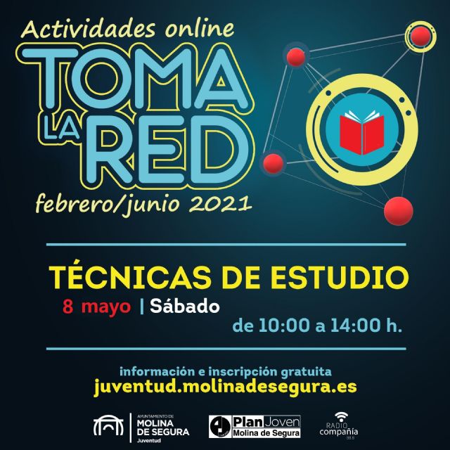 La Concejalía de Juventud de Molina de Segura ofrece dos actividades online el sábado 8 de mayo, incluidas en el programa TOMA LA RED