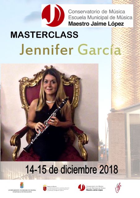 El Conservatorio Profesional de Música Maestro Jaime López de Molina de Segura organiza una master class de clarinete los días 14 y 15 de diciembre