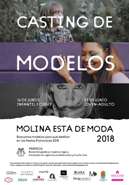 El Ayuntamiento de Molina de Segura, el Centro Comercial Vega Plaza y la productora MS organizan el casting de modelos MOLINA ESTÁ DE MODA 2018