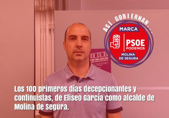 Los 100 primeros días decepcionantes y continuistas, de Eliseo García como alcalde de Molina de Segura