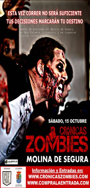 El evento CRÓNICAS ZOMBIES Molina de Segura 2016 se celebra el sábado 15 de octubre